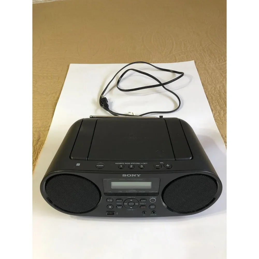 Sony ZS-RS60BT CD Boombox Portable Radio Bluetooth USB AM/FM Player Tested Work
